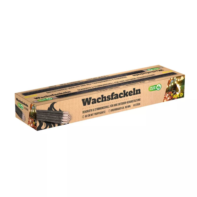 Wachsfackeln 5St. 60cm 90min
