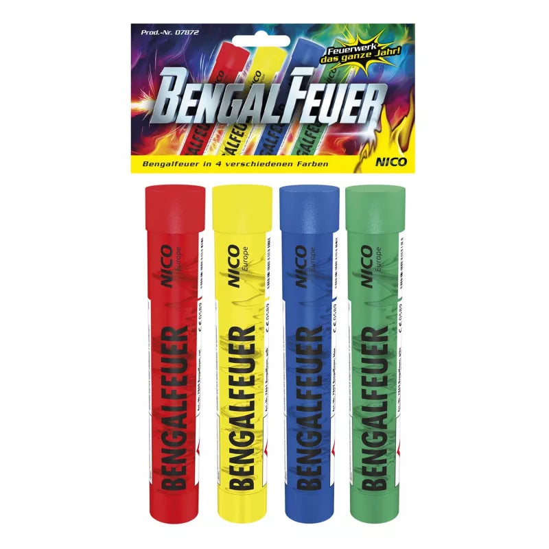 Bengalfeuer versch.Farben 4er-Btl.