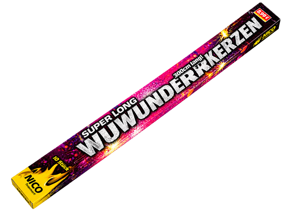 1 Schtl. Super Long Wunderkerzen 10 St x 30 cm