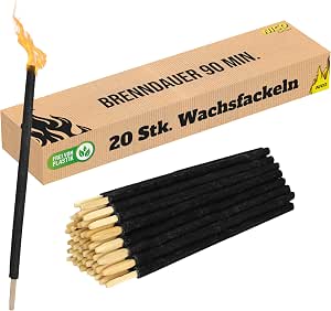 Wachsfackeln 20St. 45cm 60min